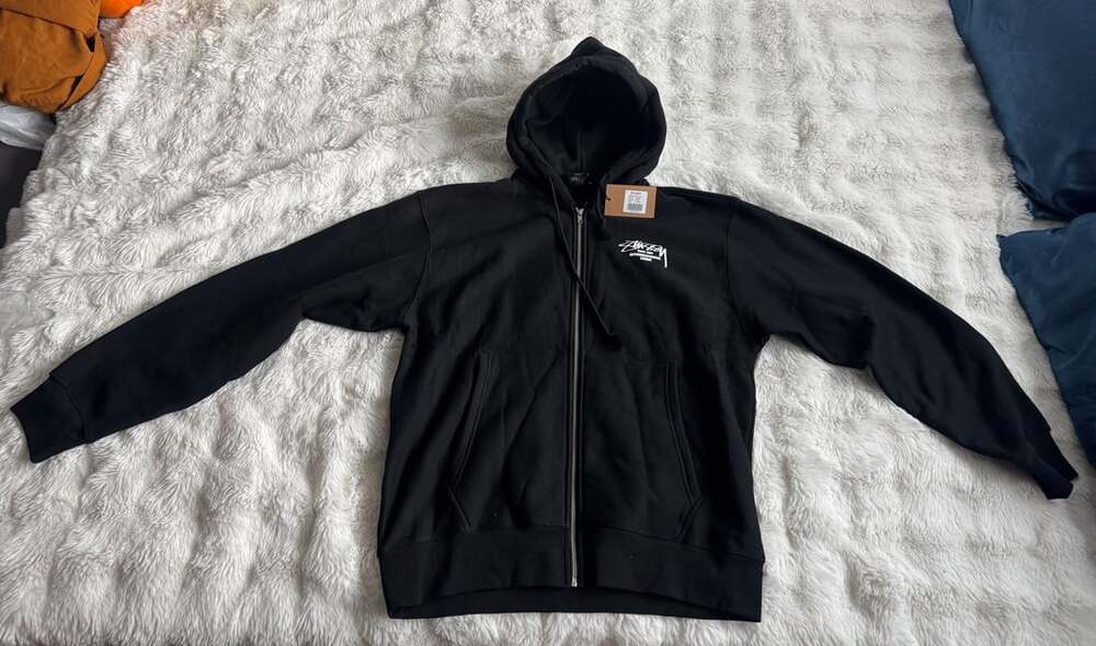 Stussy International Tribe Zip Up Hoodie Black